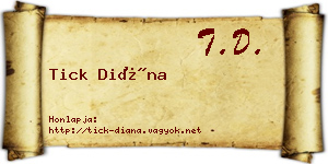 Tick Diána névjegykártya
